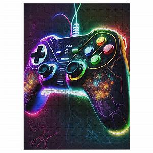 Пазл Gaming Neon Gamepad 300 деталей 42 x 30 см Дерев'яний - Фото 1