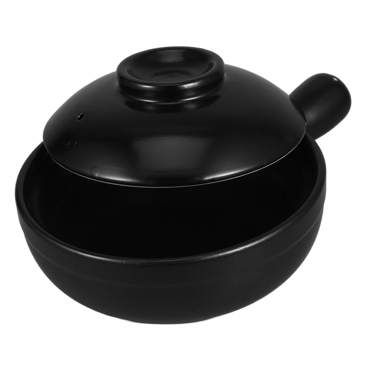 Глиняная кастрюля Garneck Donabe с крышкой 600 мл терракотовая для риса и супов термостойкая, фото №1