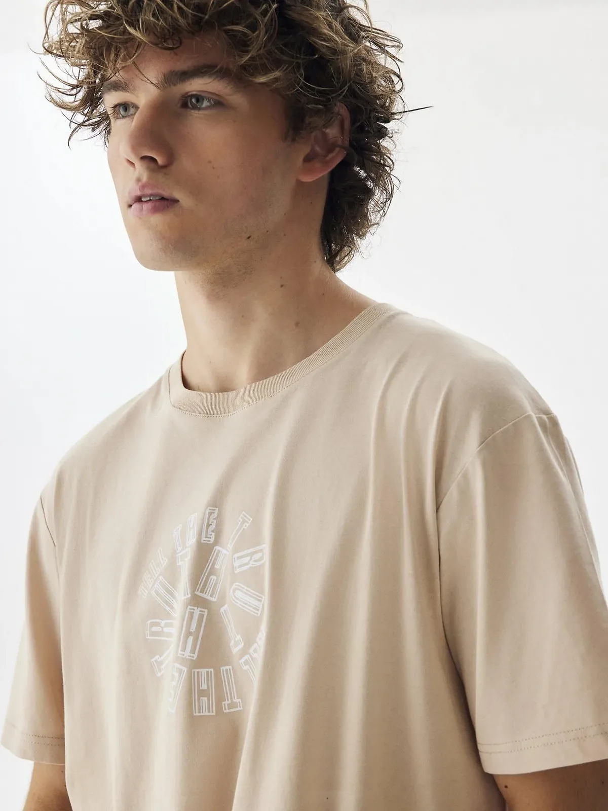 Футболка LTB Manara сучасного крою - Чоловіча футболка Regular бавовна круглий виріз - Бежевий Розмір M, фото №5