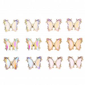 Украшение для ногтей Бабочка FRCOLOR 36 шт., подвеска для маникюра, стразы, украшения для ногтей, бриллиантовые орнаменты, украшения для маникюра, аксессуары для ногтей, 3D цинк - Фото 1