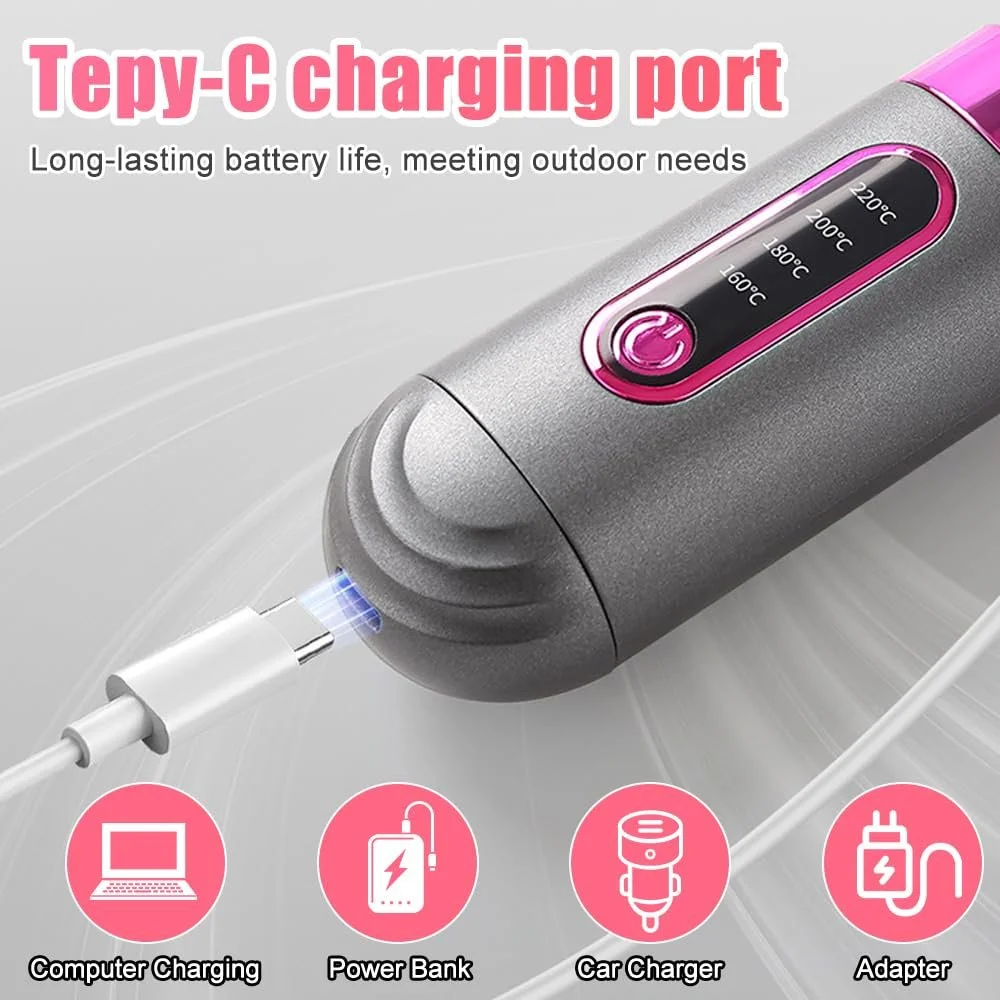 Щітка-вирівнювач для волосся Mineup Wireless 4000 mAh 160°C-220°C Ionic, фото №5 Щітка-вирівнювач для волосся Mineup Wireless 4000 mAh 160°C-220°C Ionic, фото №5