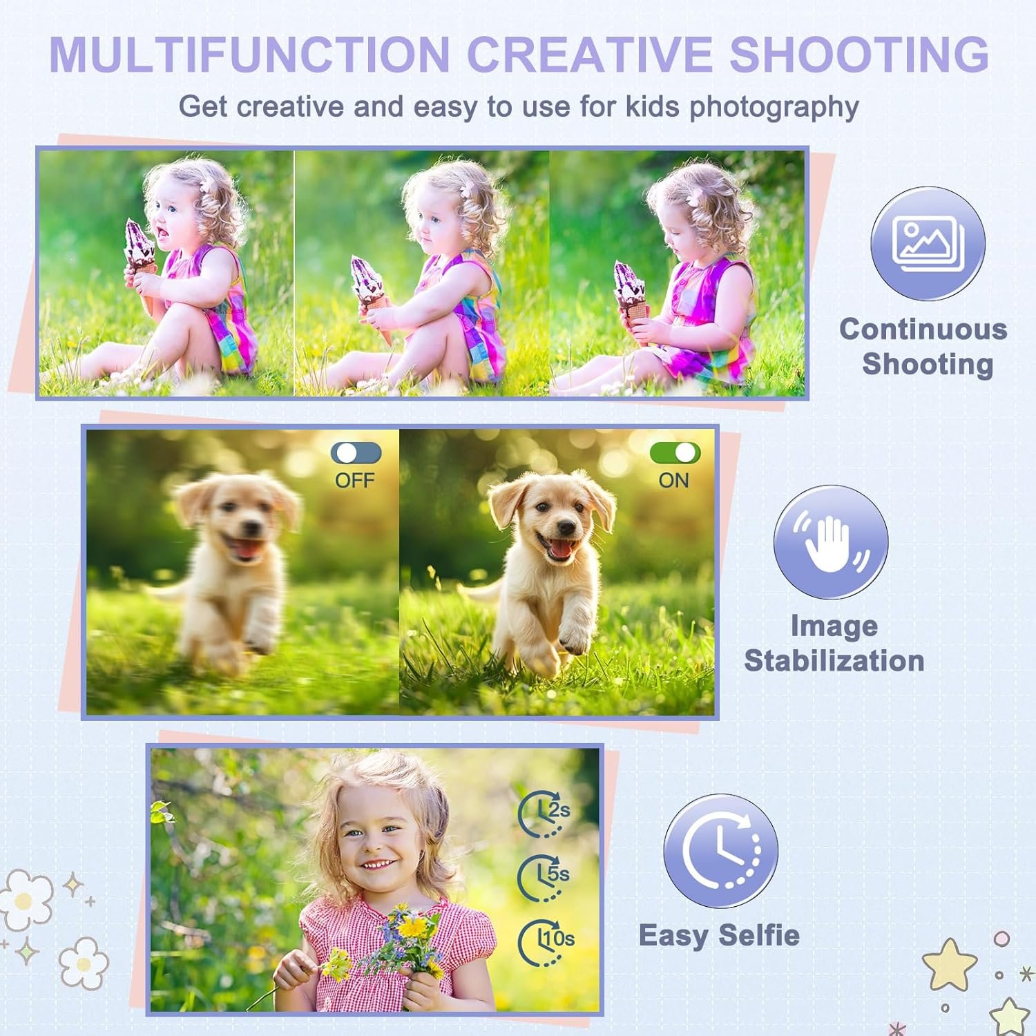 Фотоапарат SIXTARY 44 Мп / CMOS / Full HD / 16Х зум / Фіолетовий, фото №3
