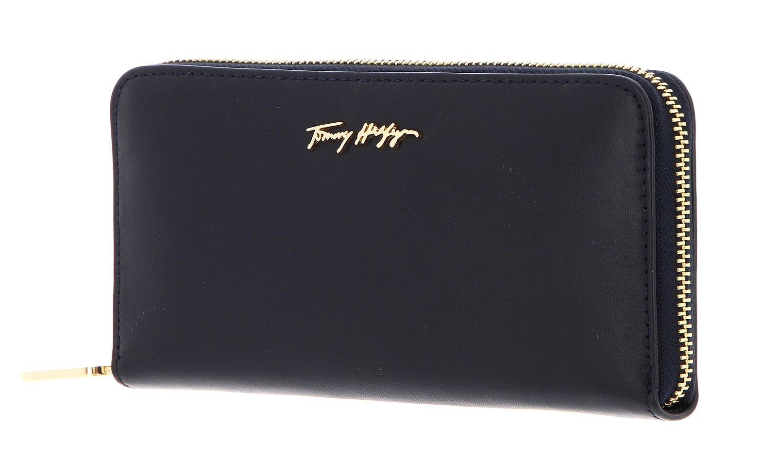 Кошелек Tommy Hilfiger Essential Leather 19 см, синий, элегантный, фото №1