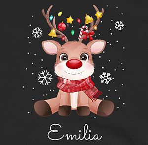 Свитшот Shirtracer Детский свитер для мальчиков и девочек Подарки - Милый олень с именем на выбор I Подарок Олень Рождество I Рудольф Олень synthetic.ua - Фото 1