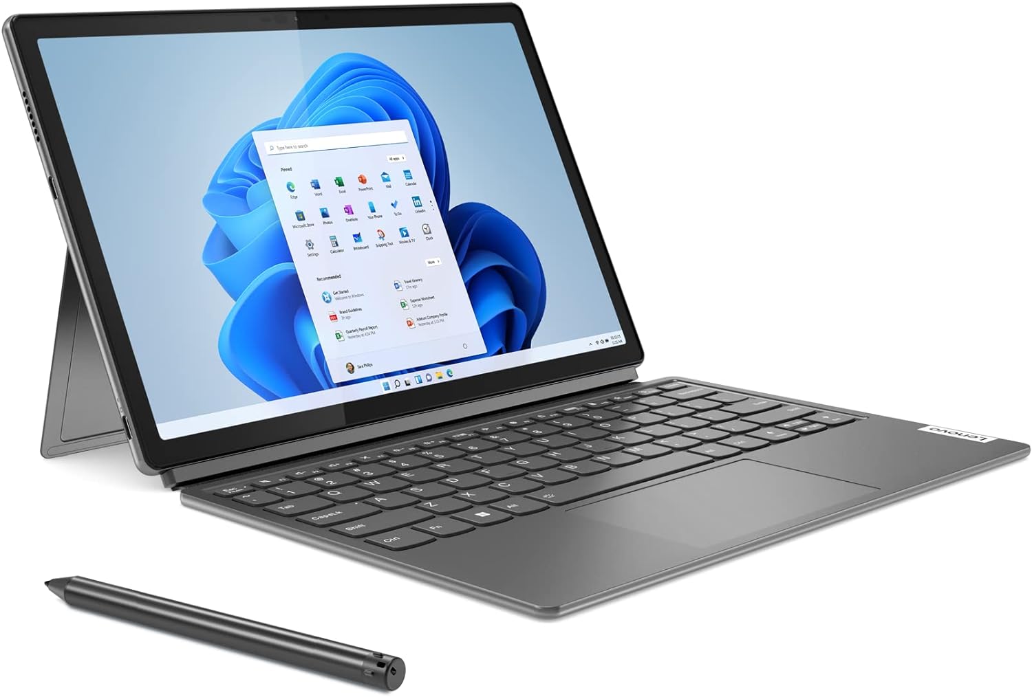 Ноутбук 12.4" Lenovo IdeaPad Duet 5 12IAU7 Intel Core i3-1215U RAM 8GB SSD 256GB 10ч батарея Win11 Алюминиевый корпус, фото №2