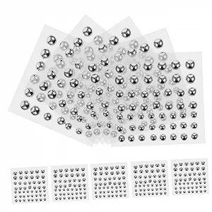 Наклейки Жемчуг Coheali 30 листов Symphony для рукоделия, наклейки для ногтей, жемчуг, драгоценные камни для лица, стразы для волос, наклейки с драгоценными камнями для лица, жемчуг для волос, акрил серебро synthetic.ua - Фото 1