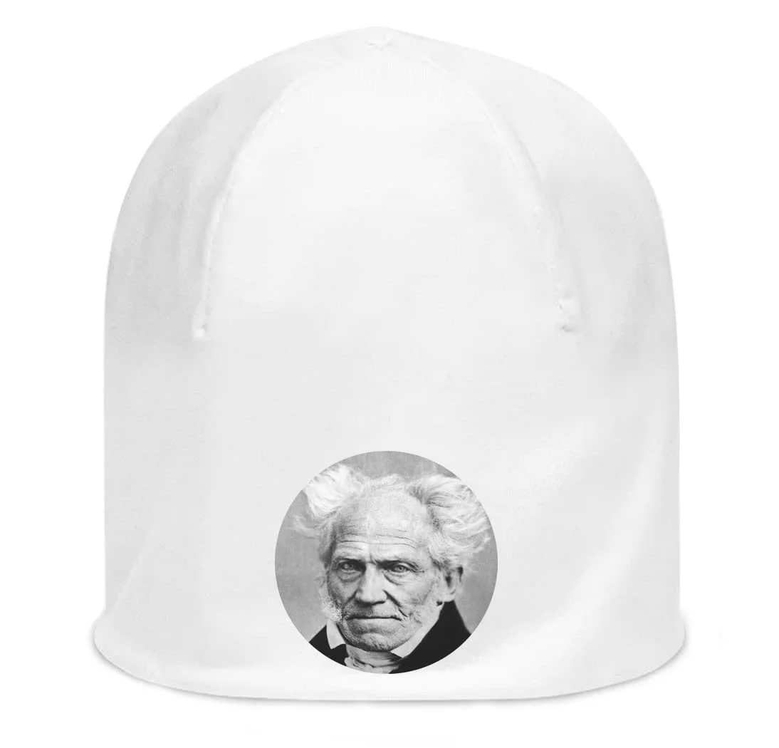 Унисекс-шапка из тонкого эластичного хлопка Arthur Schopenhauer German Life Philosopher Photo Белый, фото №1 Унисекс-шапка из тонкого эластичного хлопка Arthur Schopenhauer German Life Philosopher Photo Белый, фото №1