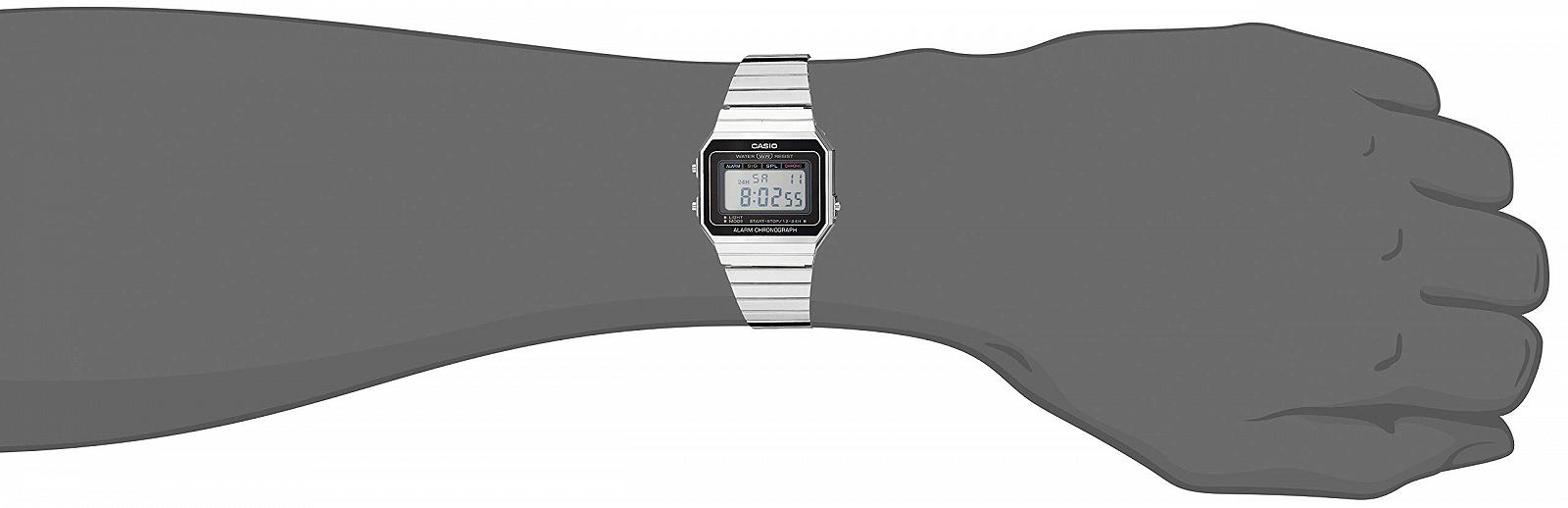 Годинник Casio Casual A700W-1ACF Сріблястий Цифровий, фото №2 Годинник Casio Casual A700W-1ACF Сріблястий Цифровий, фото №2