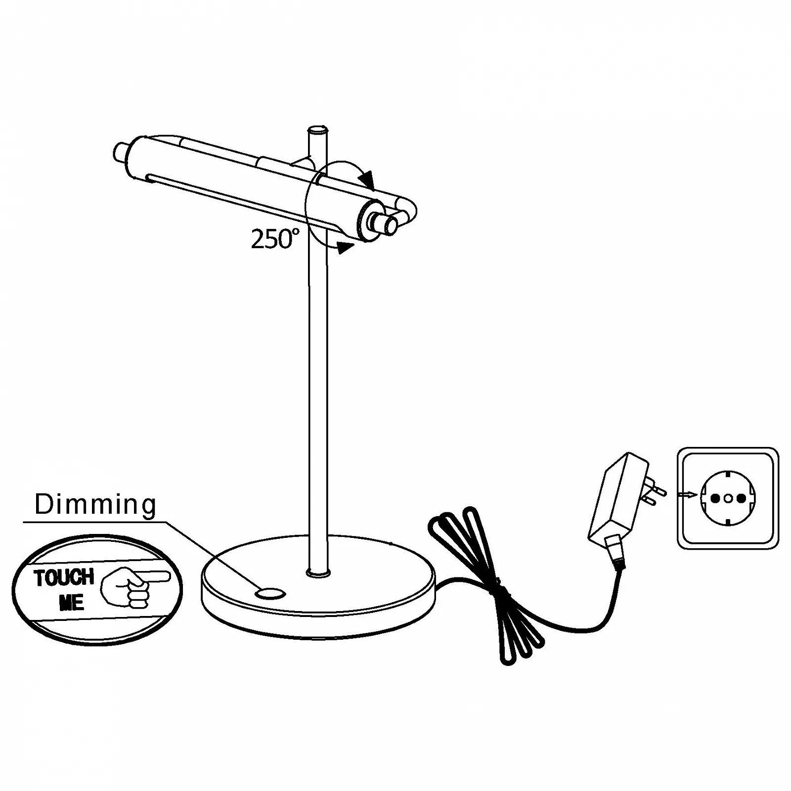 Настільна лампа EGLO Casamarte 97913 матова нікельована сталь, фото №3