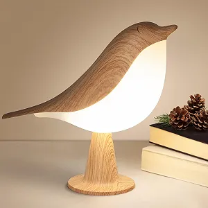 Настільна лампа нічник Cute Bird Lamp акумуляторна сенсорна з регулюванням яскравості Біла - Фото 1