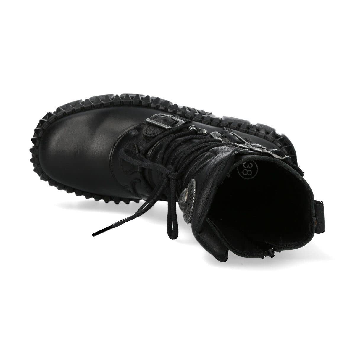 Ботинки New Rock WALL373-S6 Черная кожа, платформа, Emo Punk Goth, фото №8 Ботинки New Rock WALL373-S6 Черная кожа, платформа, Emo Punk Goth, фото №8