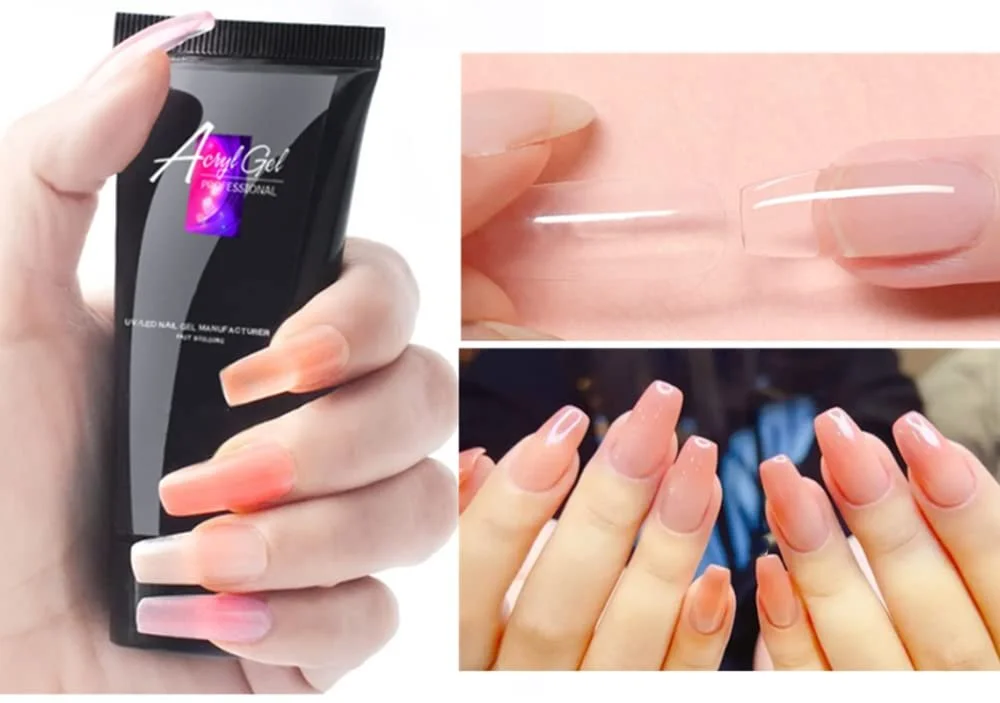 Полигель 30 мл для наращивания ногтей UV LED гель для ногтей искусственные ногти гель-лак для ногтей дизайн французского маникюра для начинающих DIY (телесно-розовый), фото №4