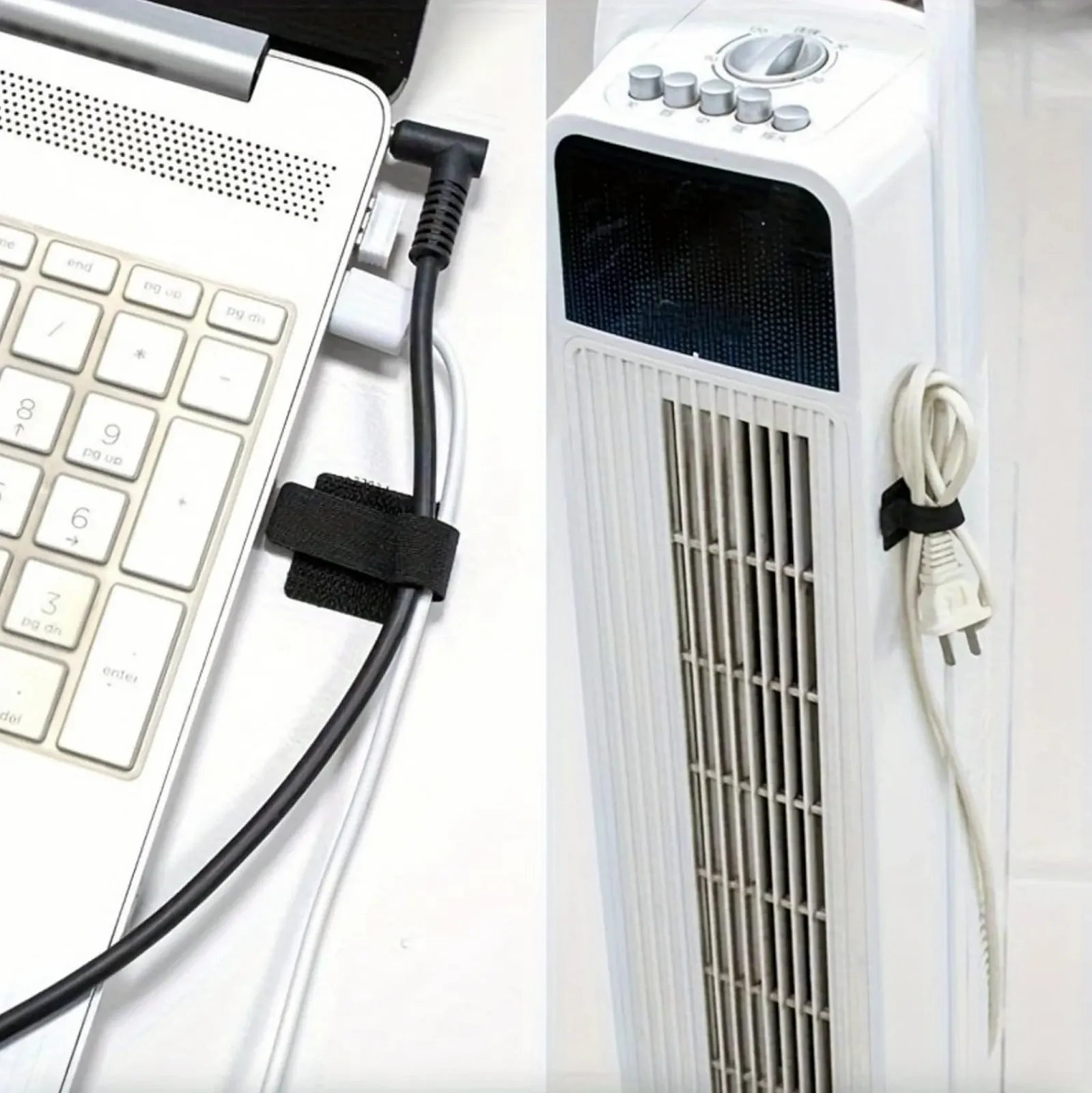 Органайзер для кабелів липучка тримач дротів JoyRo 3M L 5 шт Чорний, фото №10