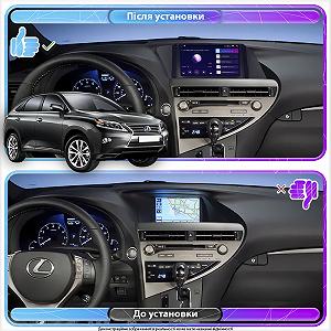 Штатна магнітола Lesko для Lexus RX III Рестайлинг 2012-2015 екран 9 2/32Gb 4G Wi-Fi GPS Top synthetic.ua - Фото 1