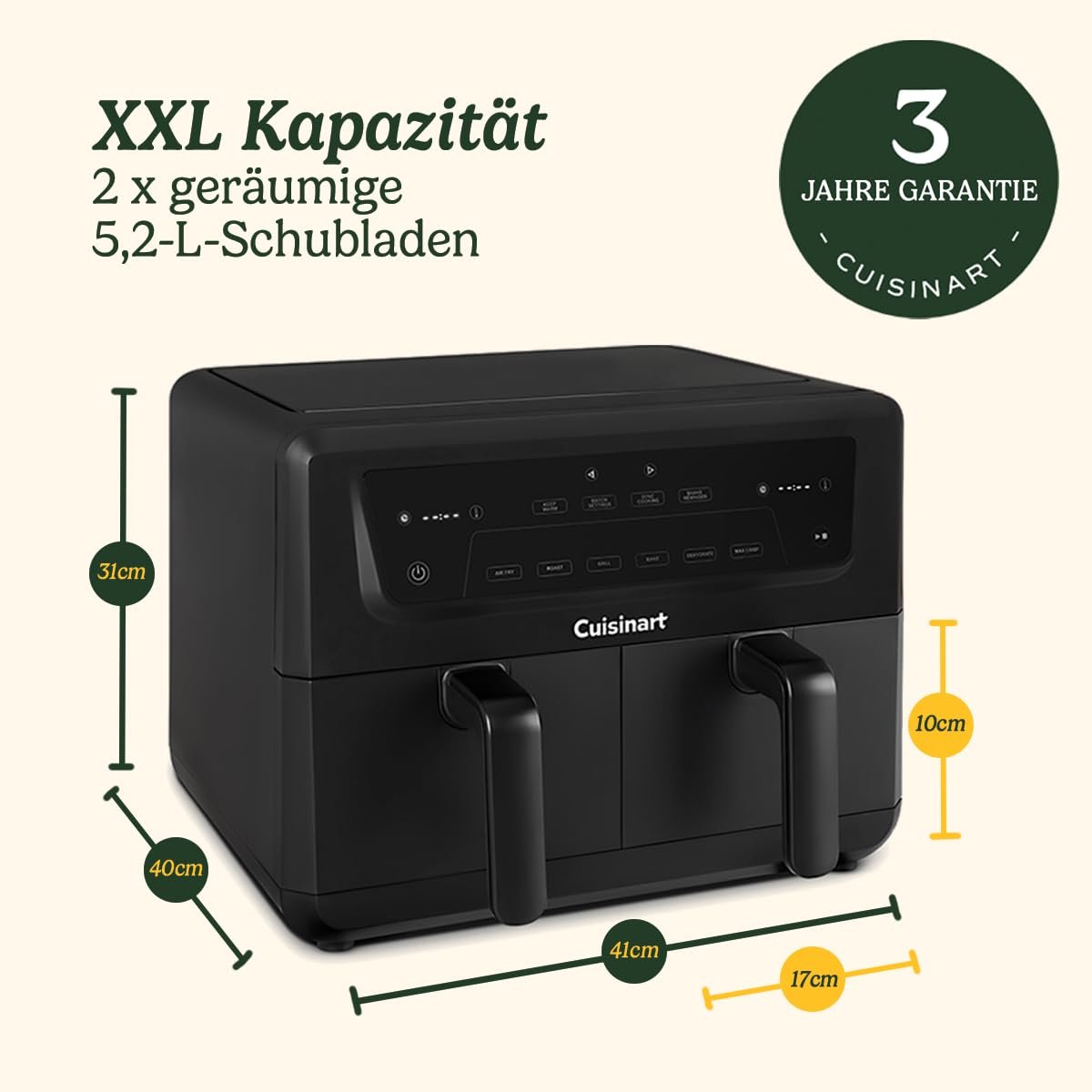 Мультипіч Cuisinart XXL 10.4 L Two-Zone 2 камери 2 x 5.2 L PFAS Free, фото №10 Мультипіч Cuisinart XXL 10.4 L Two-Zone 2 камери 2 x 5.2 L PFAS Free, фото №10
