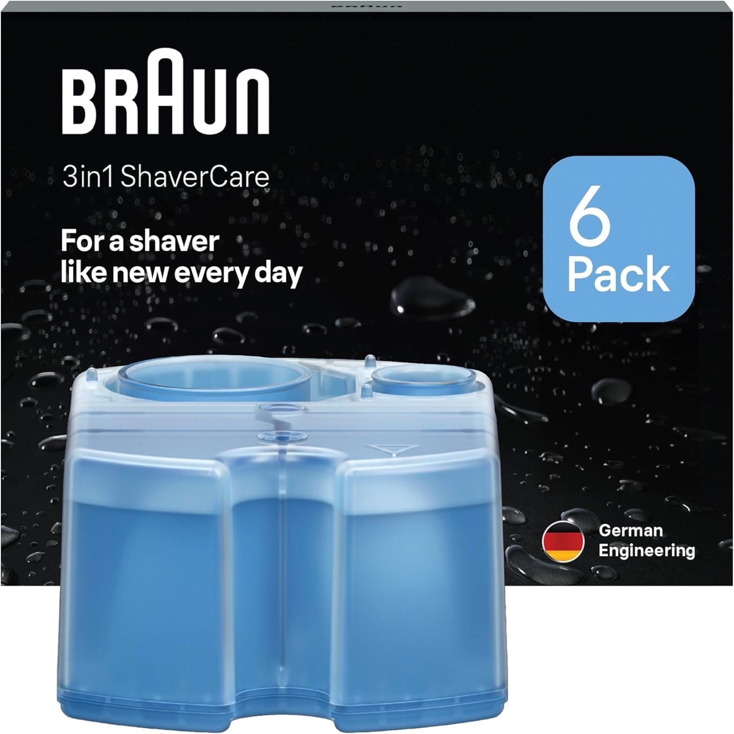 Чистящие картриджи для бритвы Braun ShaverCare 3-в-1 6 шт., фото №1 Чистящие картриджи для бритвы Braun ShaverCare 3-в-1 6 шт., фото №1