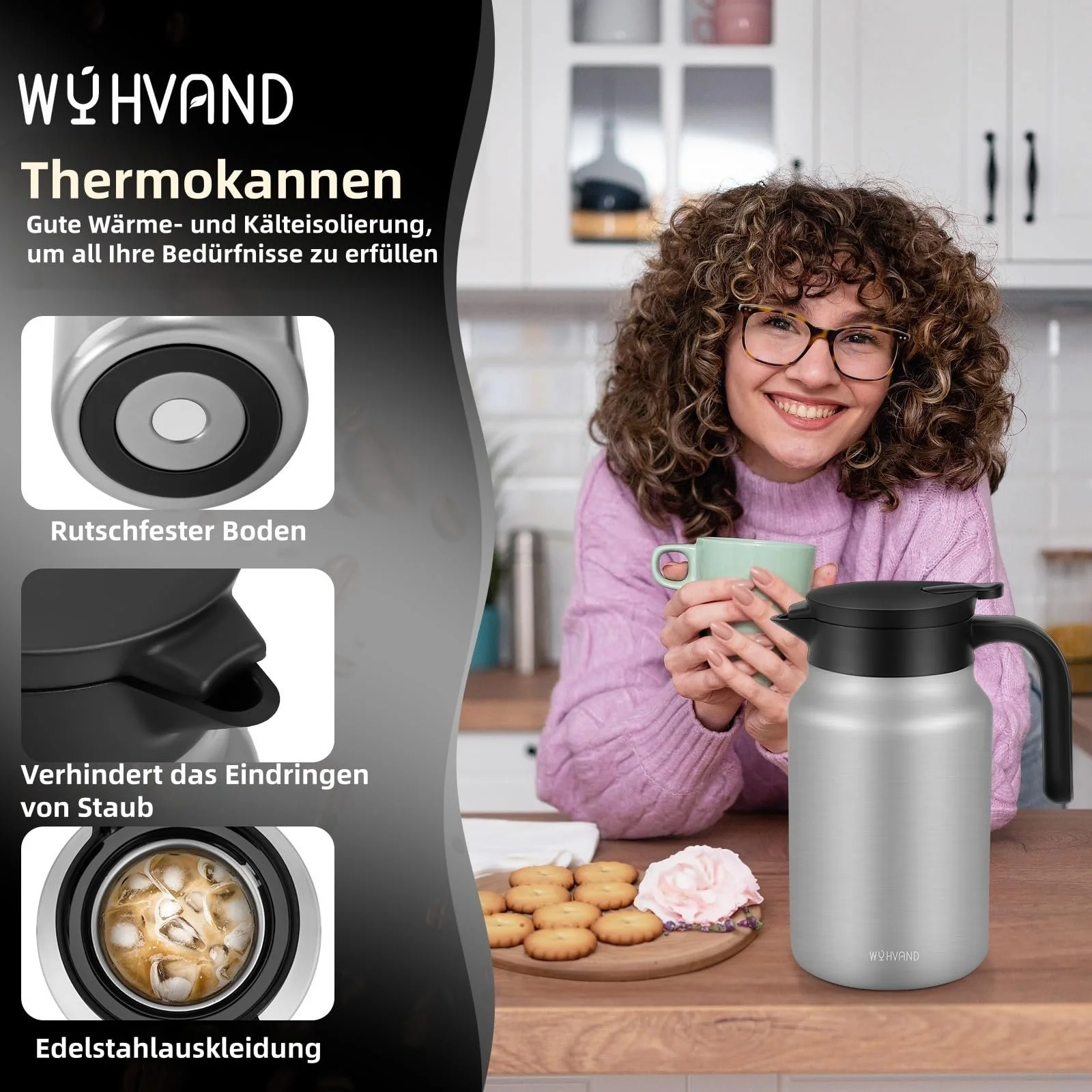 Термос-кавник для кави Thermal, нержавіюча сталь, для гарячих/холодних напоїв, фото №3