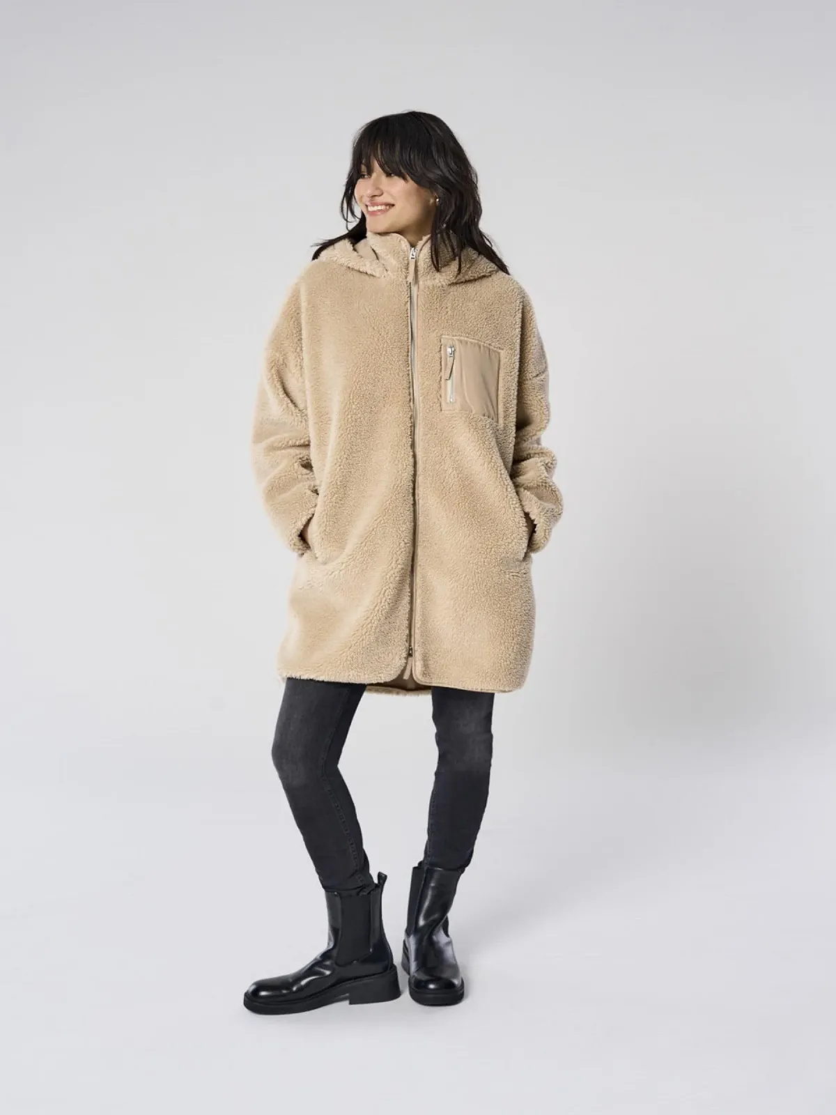 Пальто Teddy ONLY Onlsascha teddy fur coat, фото №3