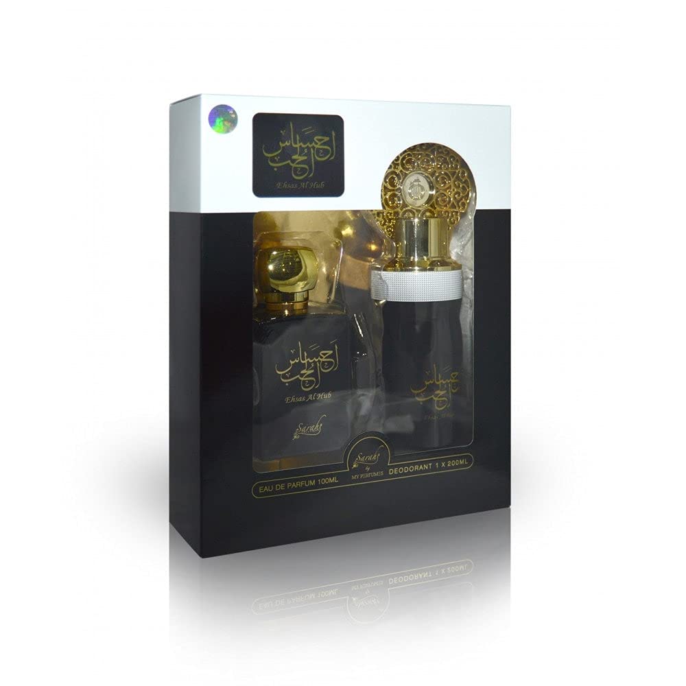 Eau de Parfum Ehsas Al Hub Мужской ОАЭ Подарочный Набор 100 мл Парфюм 200 мл Дезодорант-спрей, фото №5