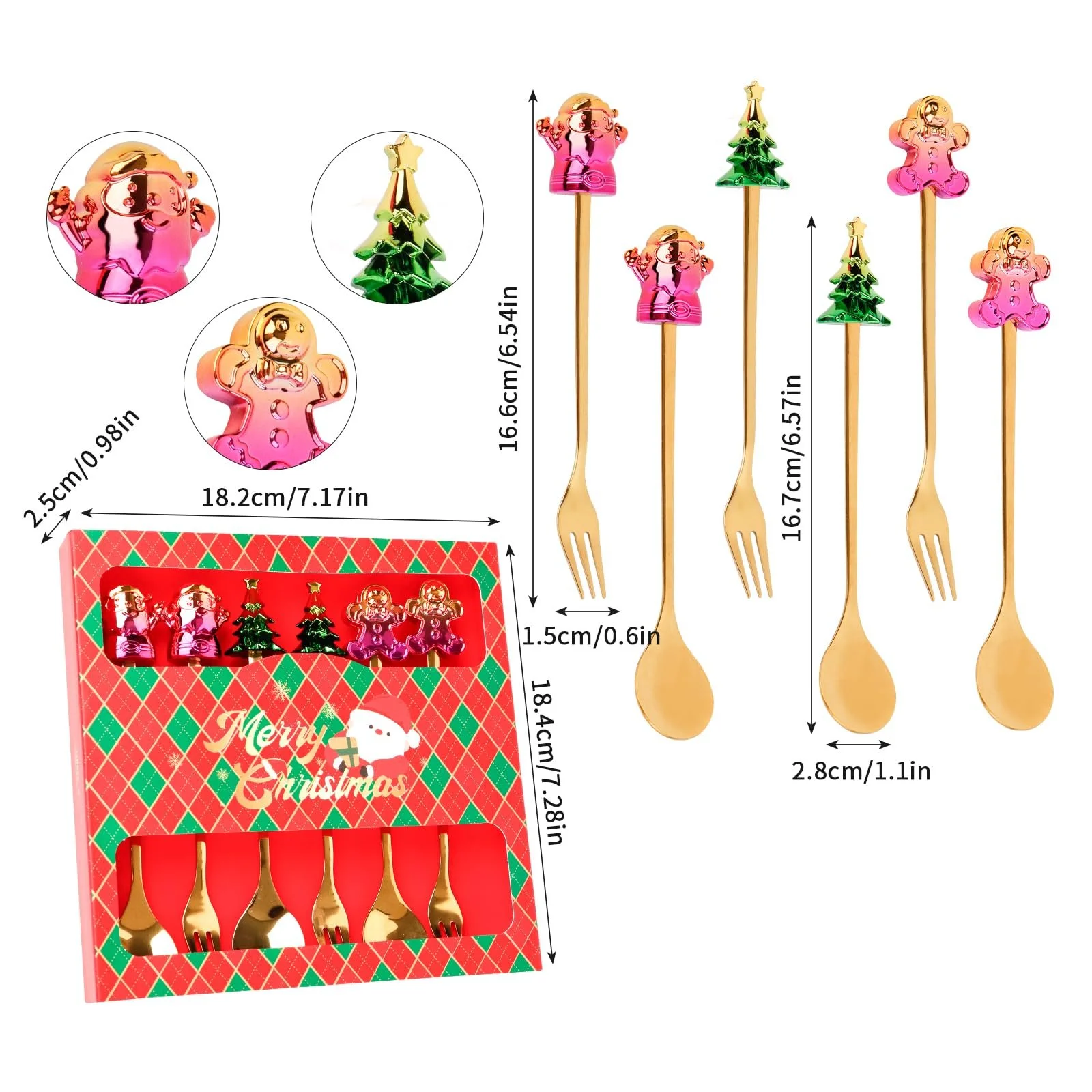 Набір FRUHLING з 6 різдвяних столових приборів, фото №2