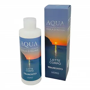 Молочко для тела Aqua Sonnenuntergang для мужчин, 200 мл с органическим алоэ вера на основе термальной воды острова Искья - Фото 1