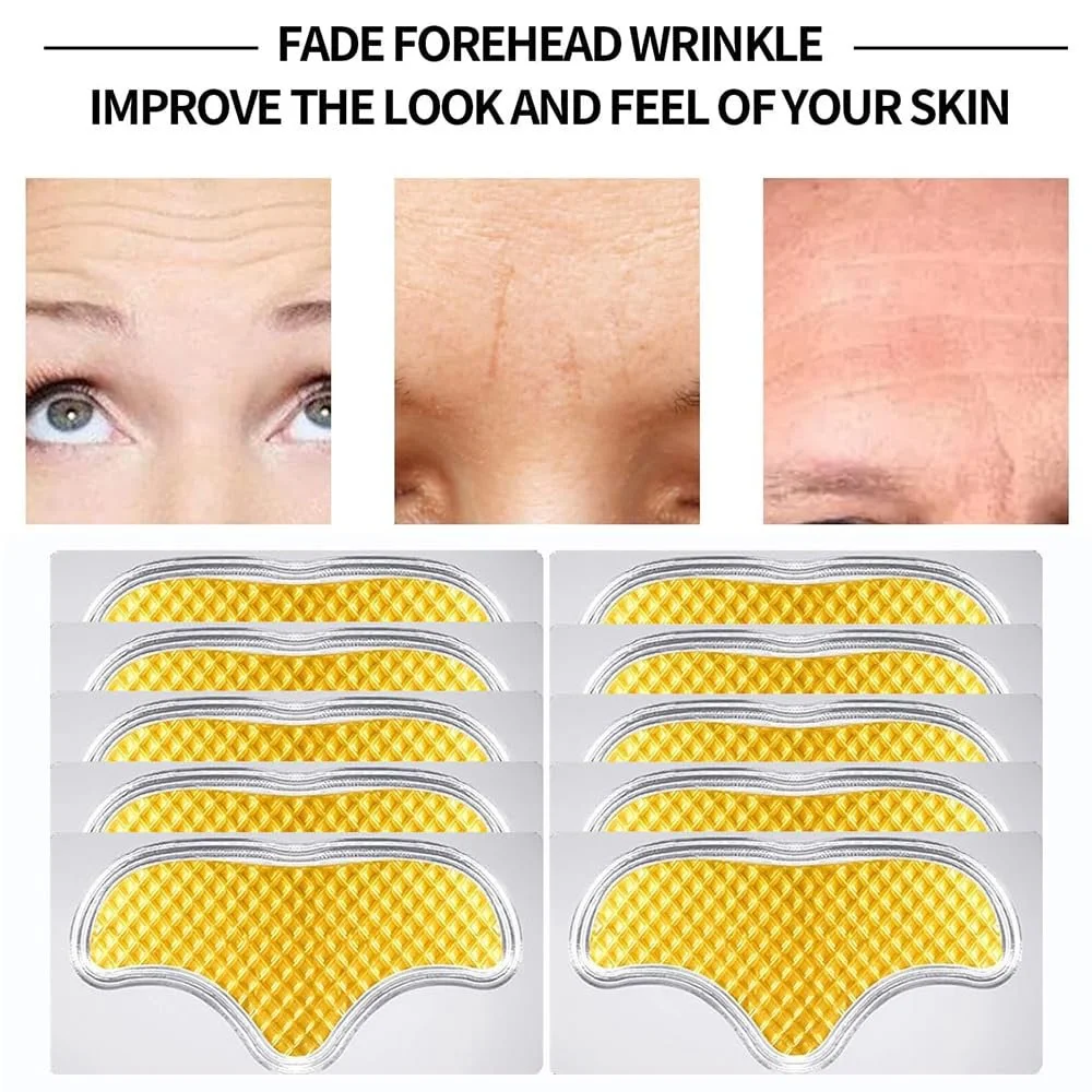 Патчі гідрогелеві для обличчя 24K Gold - Collagen для чола проти зморшок, зволожуючі, 10 штук, фото №4