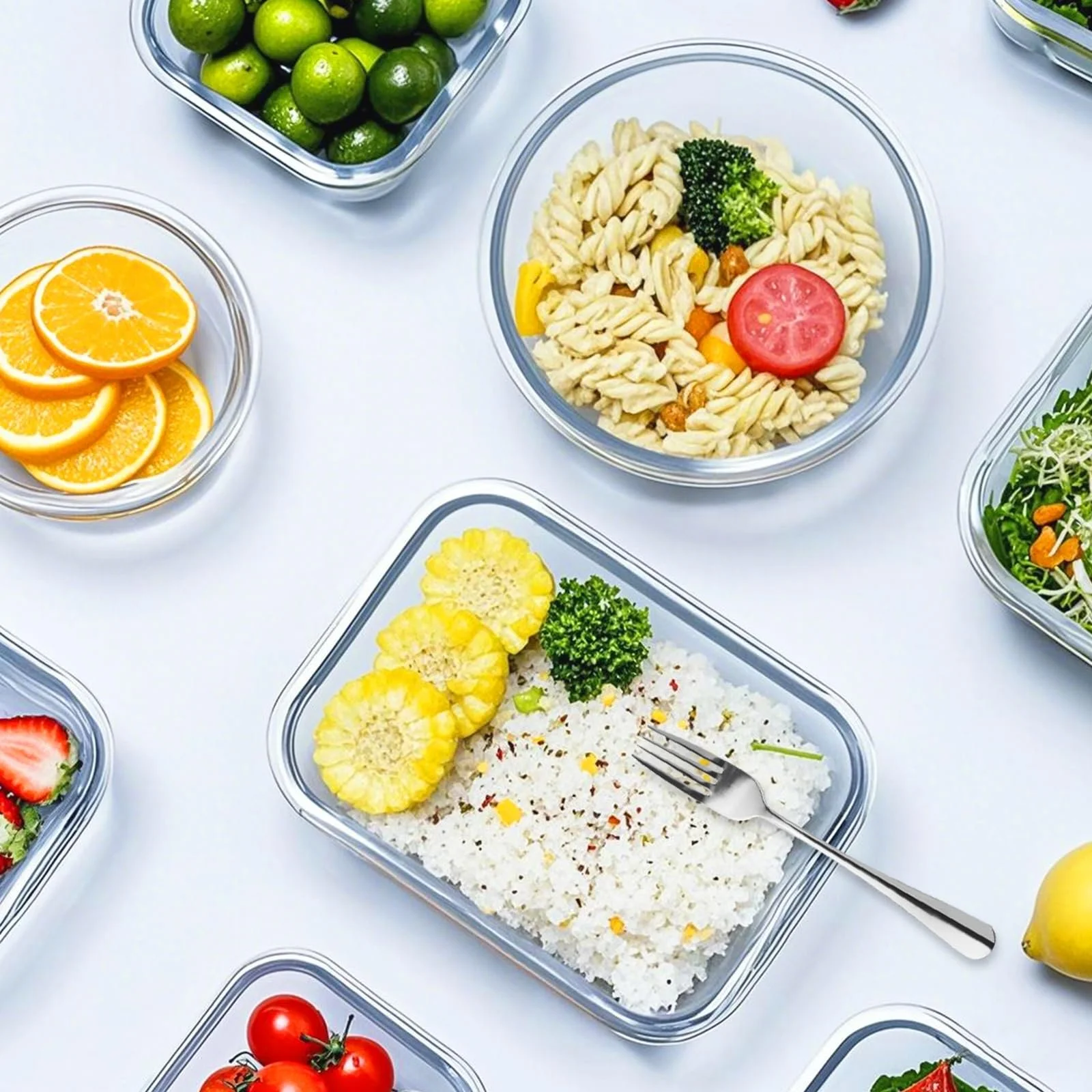 Набір контейнерів для зберігання продуктів VERONES Crisper Set 24 шт. скляні герметичні штабельовані сірий., фото №6 Набір контейнерів для зберігання продуктів VERONES Crisper Set 24 шт. скляні герметичні штабельовані сірий., фото №6