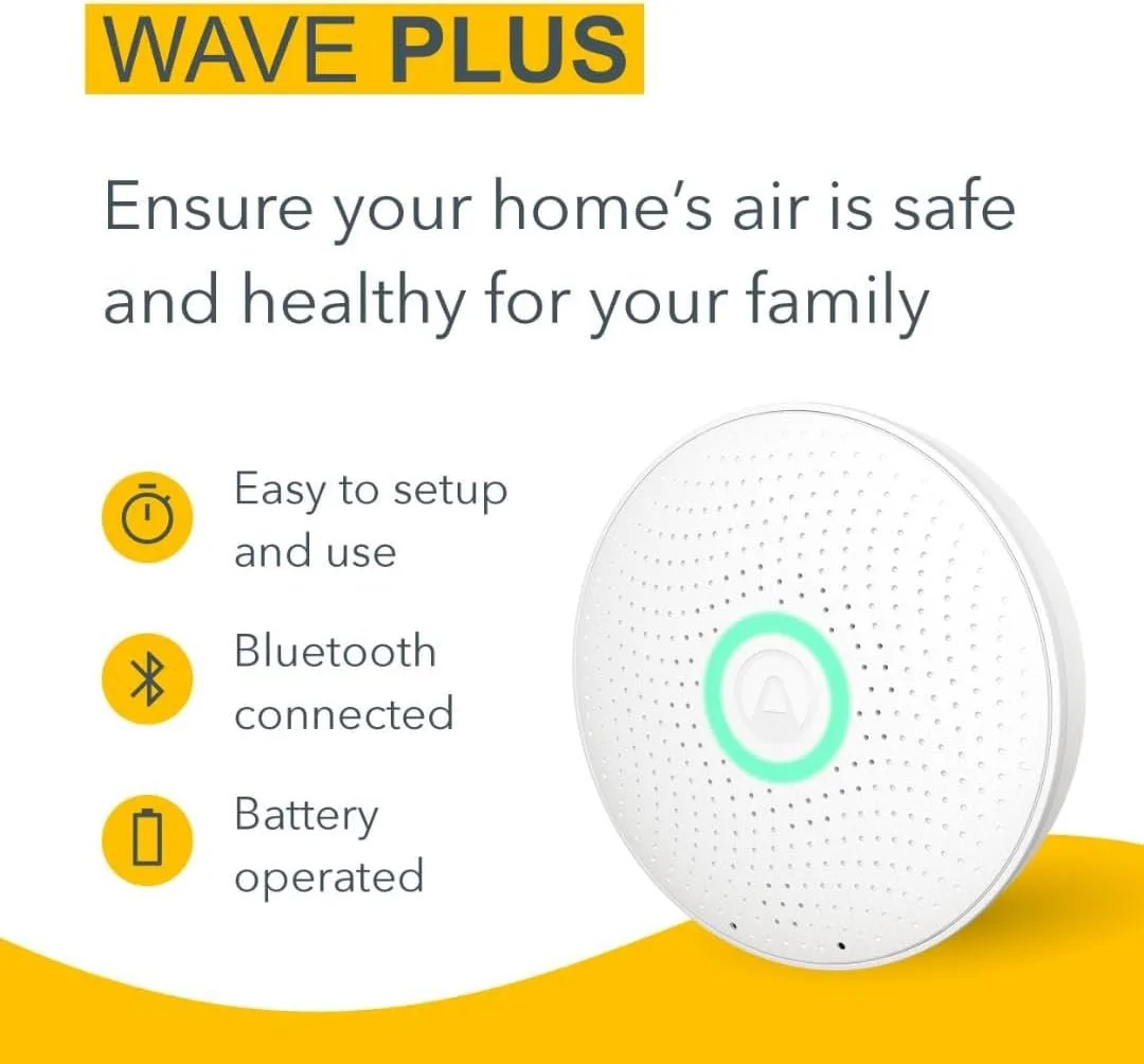 Детектор радону Airthings Wave Plus 12 см Білий, фото №5