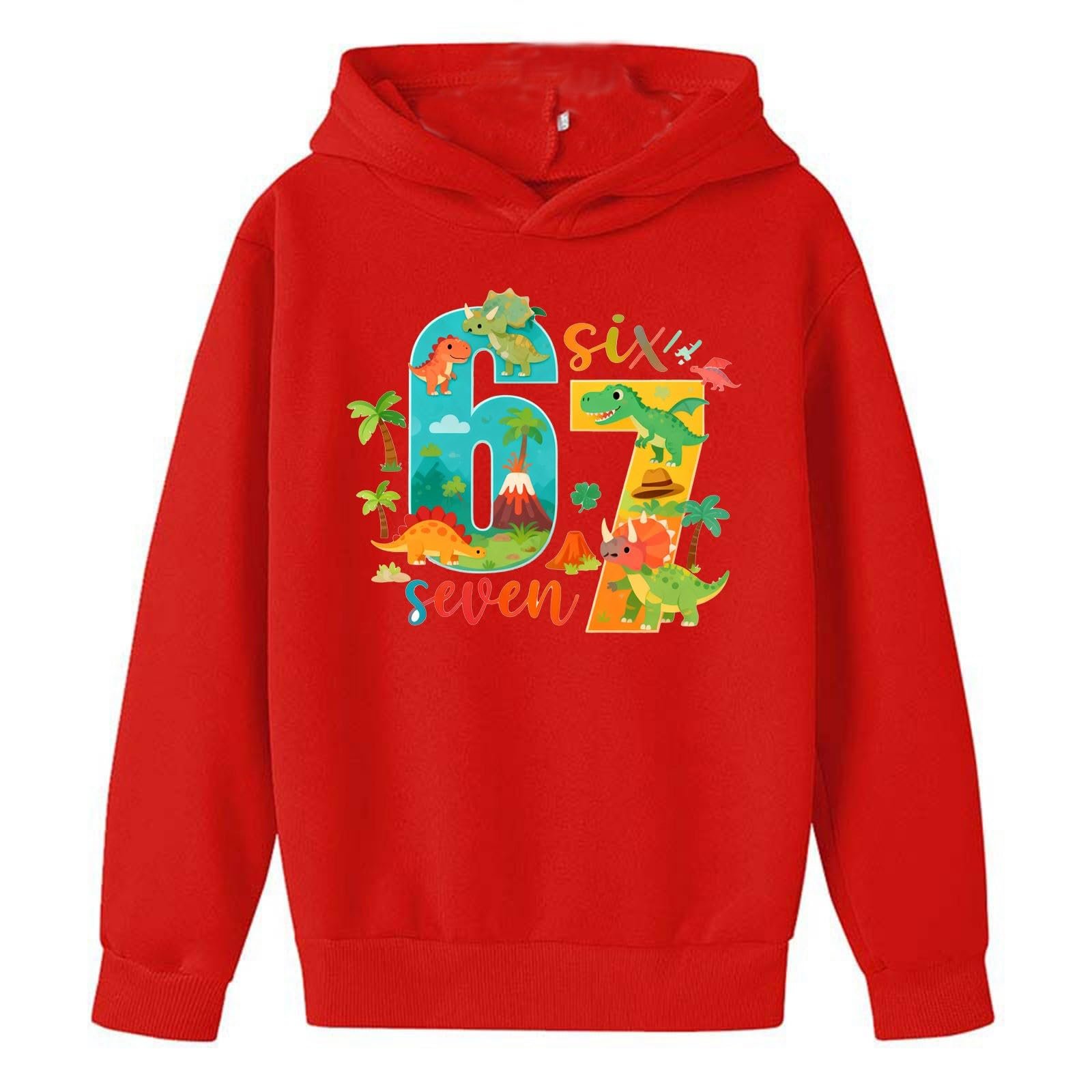 Худі 67 Meme Підлітковий Худі з довгими рукавами та принтом 67, фото №5