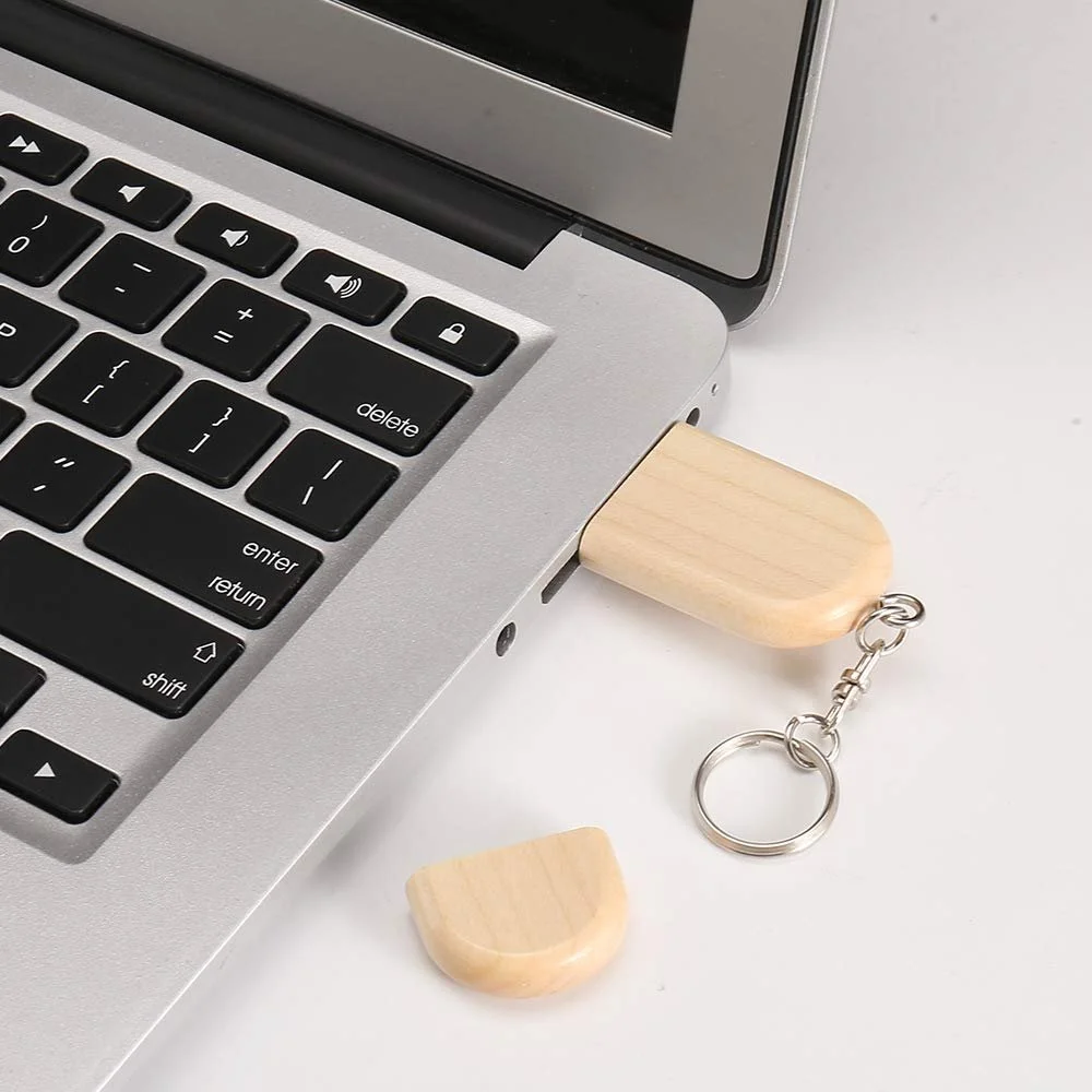 USB-накопичувач Wooden 16GB USB 2.0 Oval Wood, фото №4