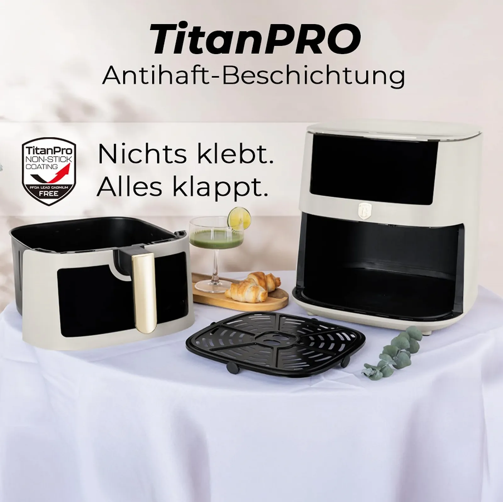 Мультипіч Berlinger Haus Sahara Collection 8 л Оглядове вікно 11 програм TitanPro 1650 Вт Матова кремова, фото №5 Мультипіч Berlinger Haus Sahara Collection 8 л Оглядове вікно 11 програм TitanPro 1650 Вт Матова кремова, фото №5
