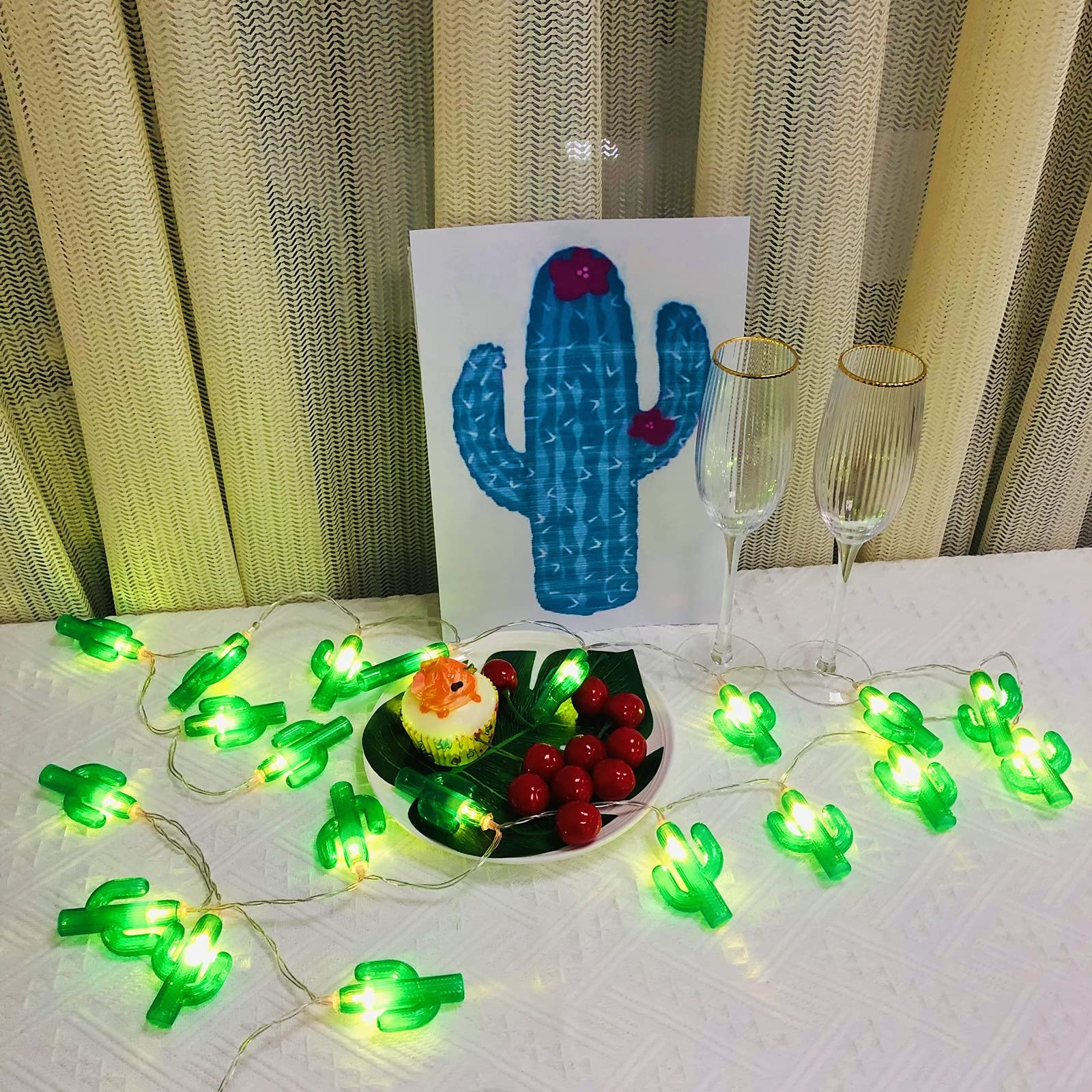Гирлянда Riaxuebiy Кактус 20 LED USB питание, фото №8