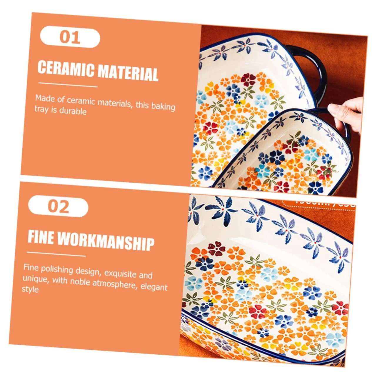 Форма для запікання керамічна з ручками, фото №3 Форма для запікання керамічна з ручками, фото №3