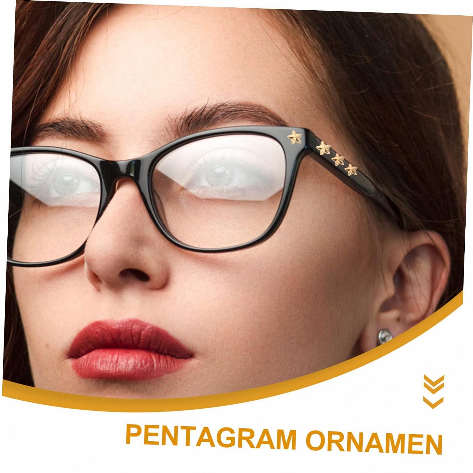 Пятиконечная звезда Nailkndy, цинковый сплав, золотой, 200 шт, фото №4