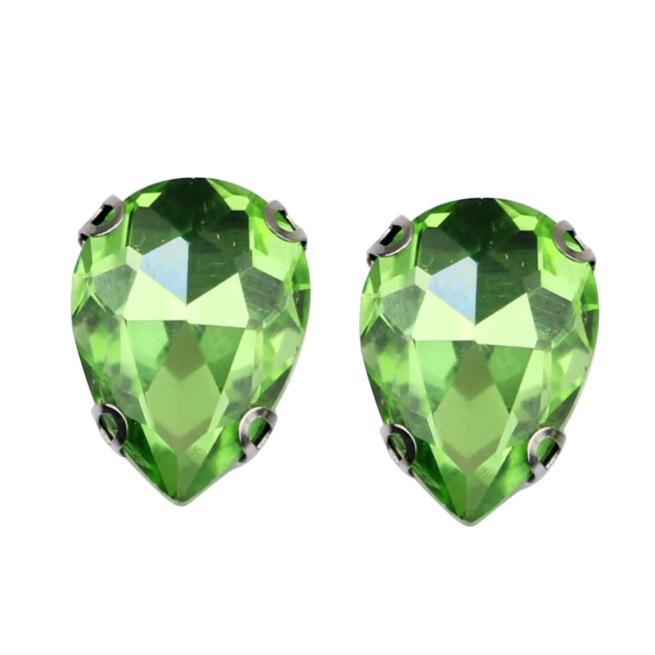 Украшения Капля SEWACC 50 шт. Камни для шитья одежды, в форме капли, зеленые, фото №1