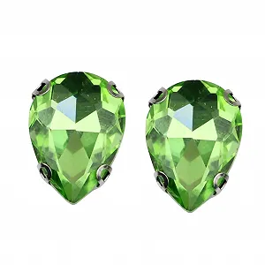 Украшения Капля SEWACC 50 шт. Камни для шитья одежды, в форме капли, зеленые - Фото 1