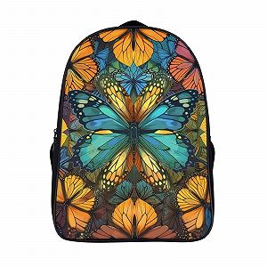 Шкільний рюкзак RSIUUODNF Butterfly для дівчаток-підлітків, шкільний ранець для початкової школи, дитяча шкільна сумка, повсякденні рюкзаки, 40x28x16 см - Фото 1