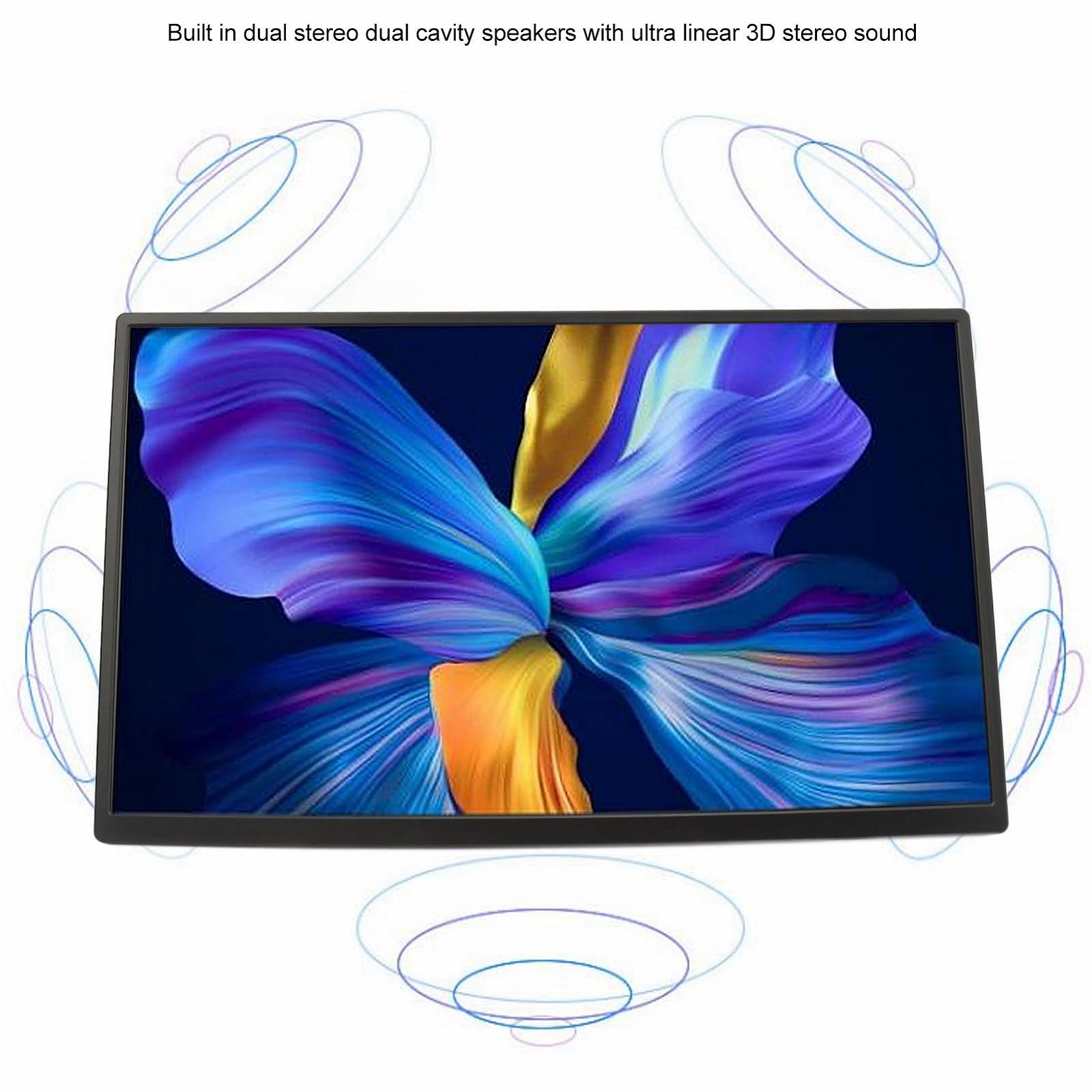 Портативний Монітор Plyisty 18.5 дюйма 1080P HD HDMI вбудовані стерео динаміки, фото №3