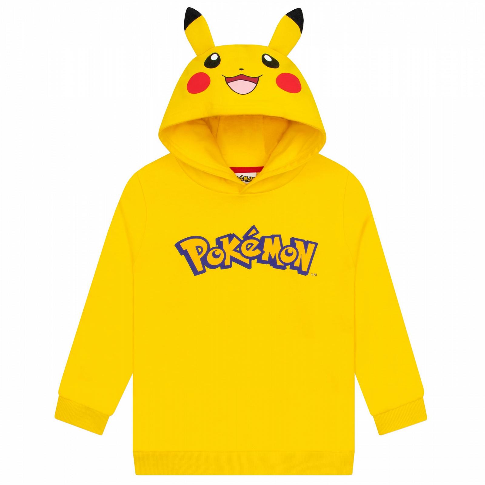 Джемпер Pokémon Детский, Толстовка Pikachu для мальчиков с 3D ушами, Хлопковая Толстовка для мальчиков, фото №3