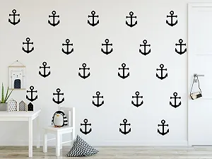 Наклейка на стіну timalo 73069 Маленькі якорі 25 шт. 5 x 4 см Чорна - Фото 1