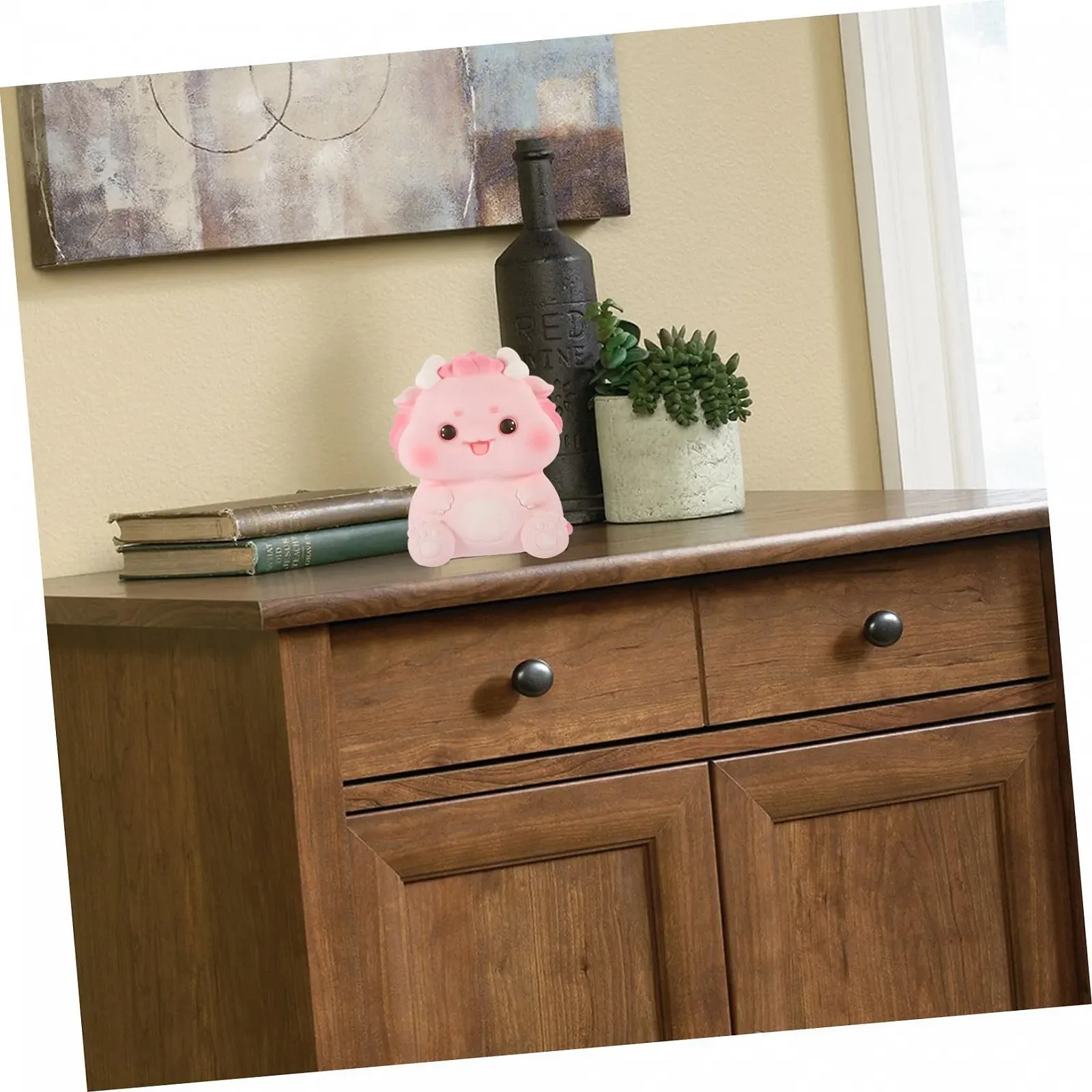 Копилка VICASKY Дракон Средняя Виниловая Розовая, фото №9