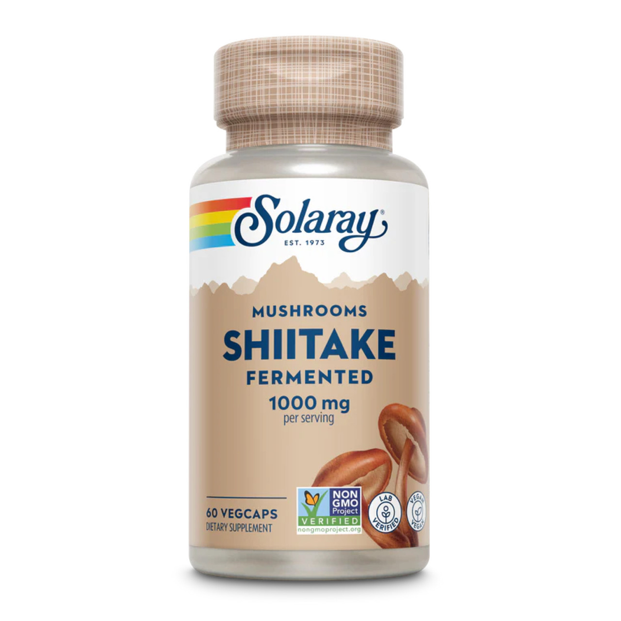 Fermented Shiitake Mushroom 1000mg 60 vcaps, фото №1