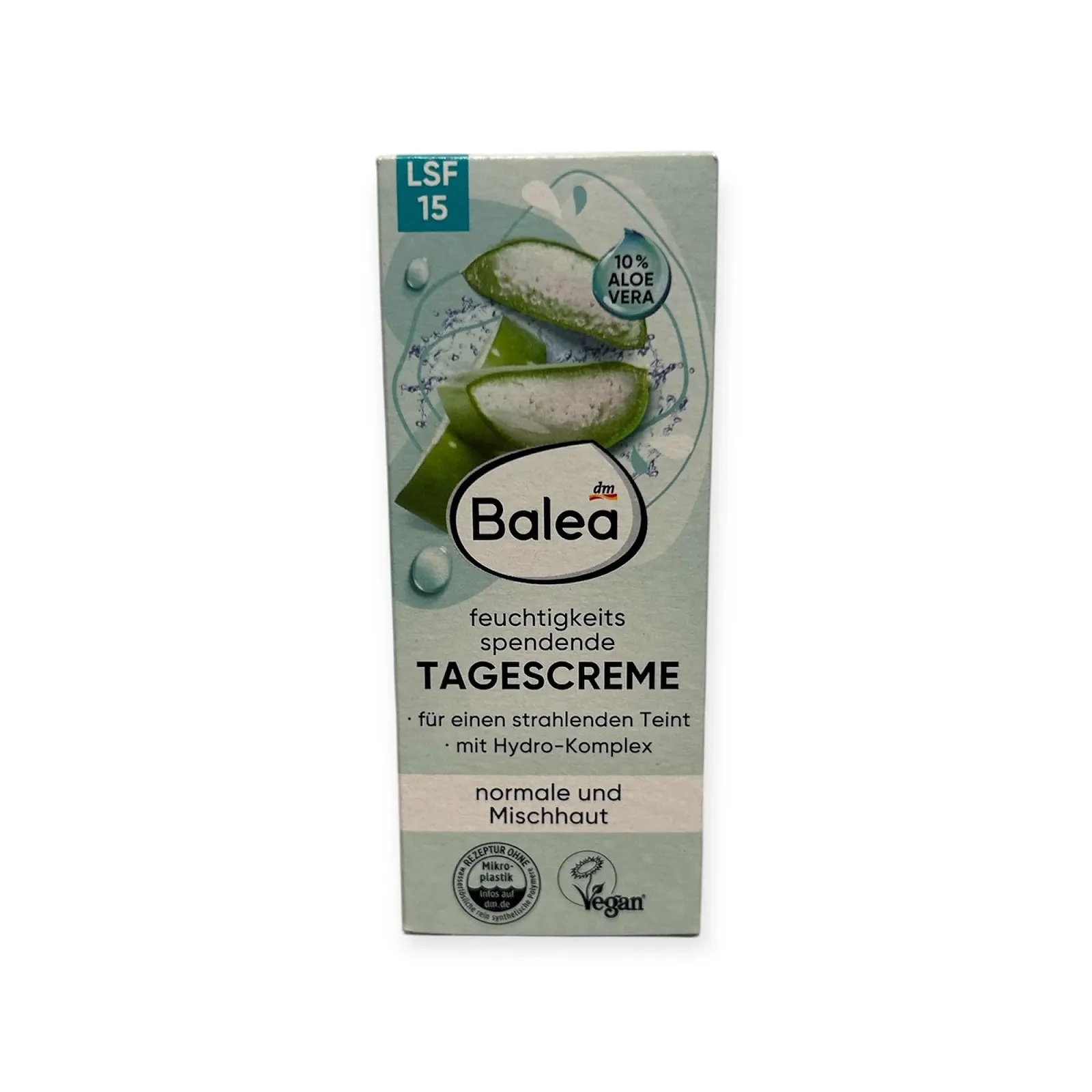 Денний зволожувальний крем Balea SPF 15 з Hydro Complex та 10% Aloe Vera веганський, фото №2 Денний зволожувальний крем Balea SPF 15 з Hydro Complex та 10% Aloe Vera веганський, фото №2