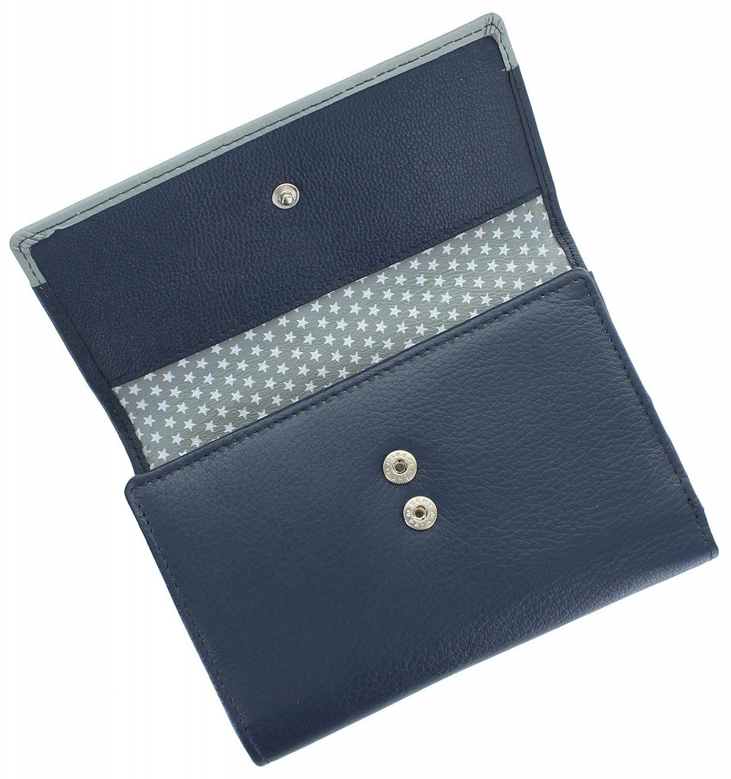 Кожаный кошелек Mala Leather Midnight Collection RFID Blocked 3495_35, темно-синий, фото №6