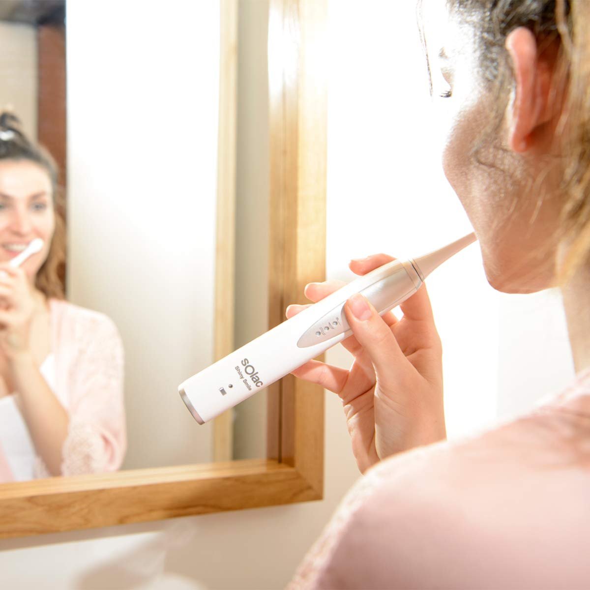 Електрична зубна щітка Solac Shiny Smile Звукова технологія 3 режими 2 насадки, фото №3