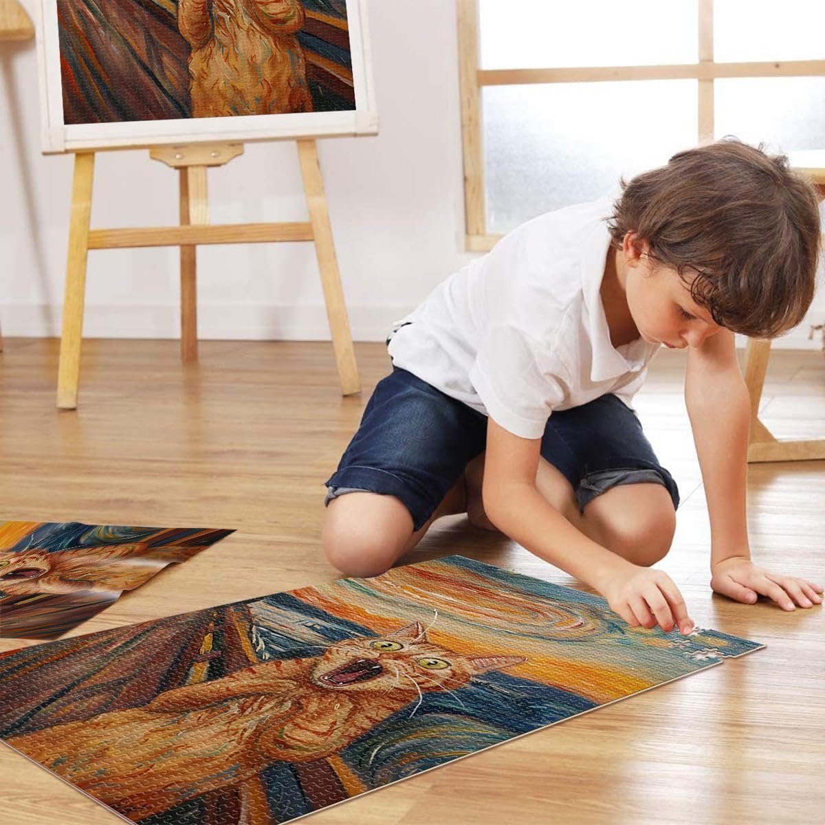 Пазл Рыжий кот Крик 1000 элементов 52 x 38 см, фото №4