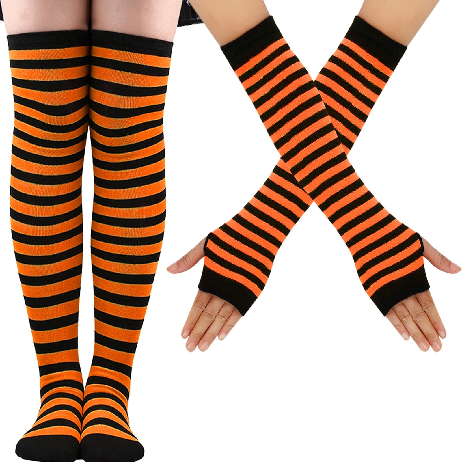 Женские гольфы, нарукавники, набор перчаток без пальцев, длинные вязаные перчатки, набор носков, фото №2