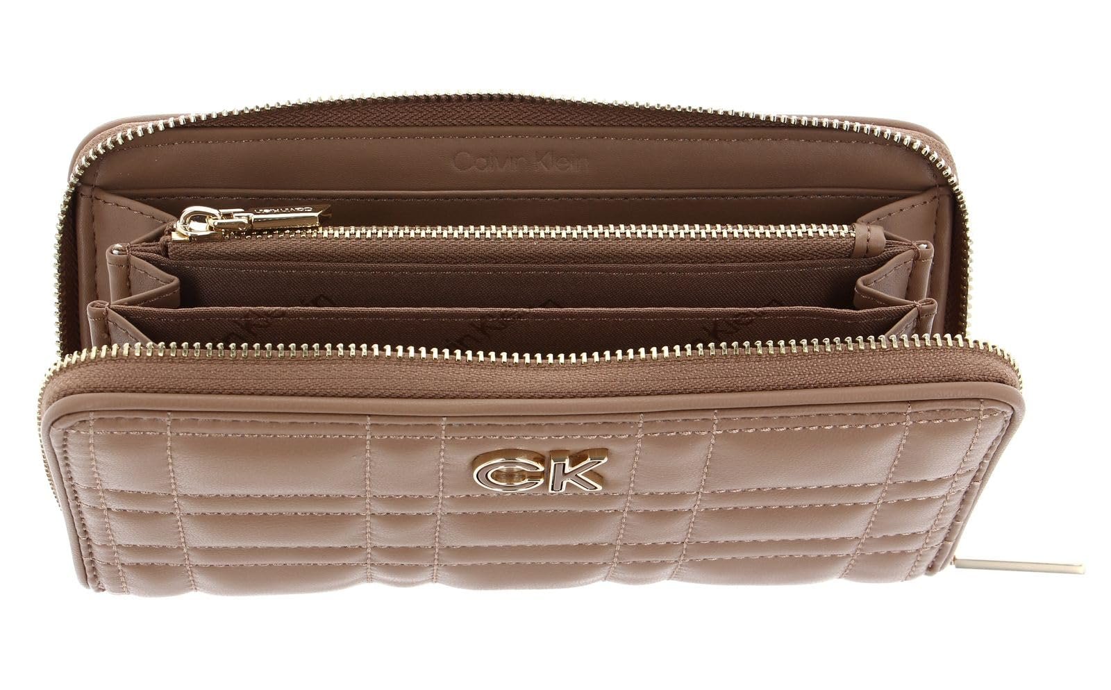 Кошелек Calvin Klein Re-Lock Quilt Zip Around L Safari Canvas, safari canvas, фото №2