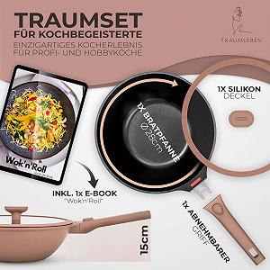 Сковорідка-Wok TRAUMLEBEN 28 см (знімні ручки, антипригарне покриття) synthetic.ua - Фото 1