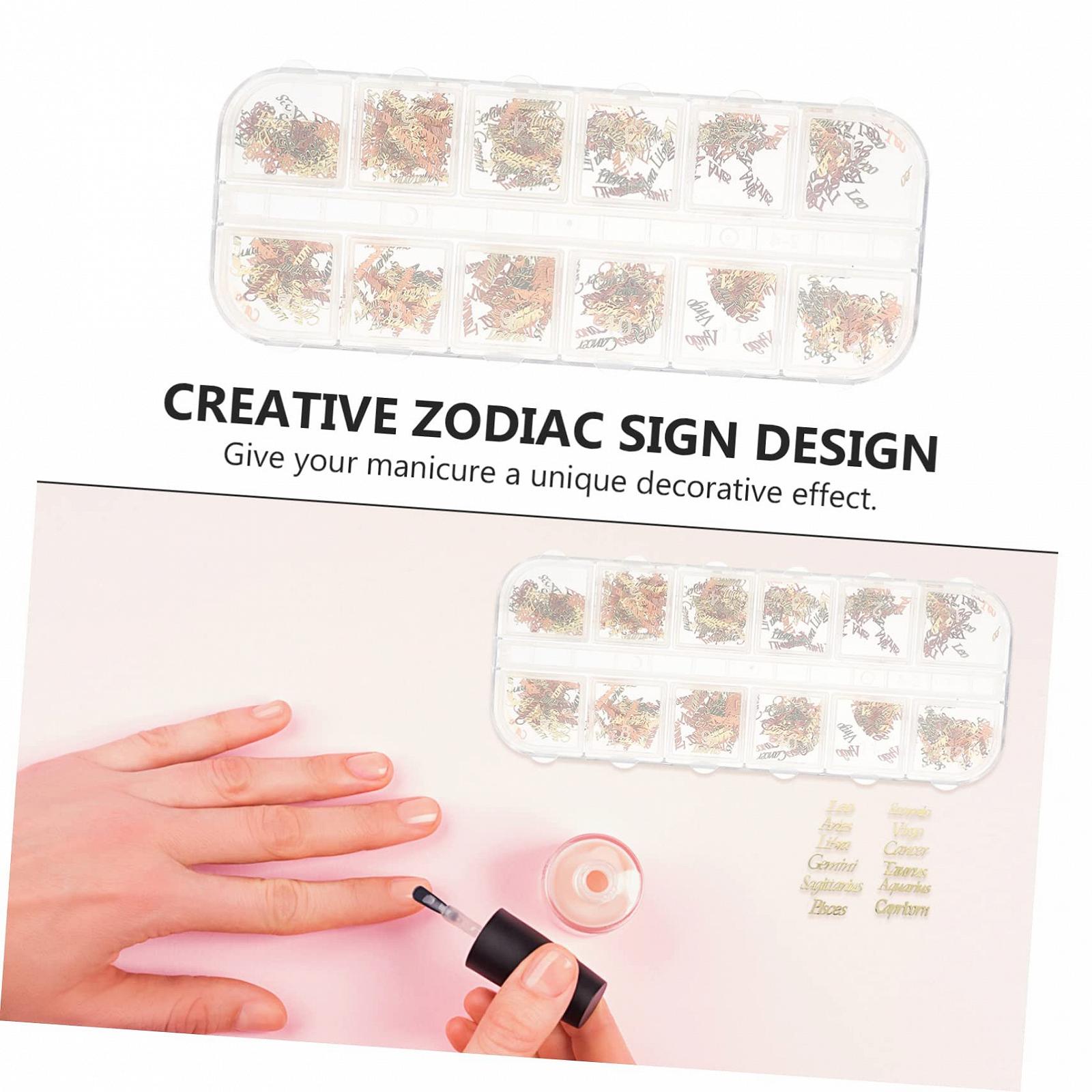 Украшения для ногтей Mikinona Знаки зодиака, подвески для маникюра, медные украшения для ногтей своими руками для украшения ногтей, вечерние украшения и профессиональный маникюр, фото №8